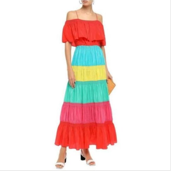 Alice + Olivia Dresses & Skirts - Alice + Olivia Kia Rainbow Cold Shoulder Maxi 8